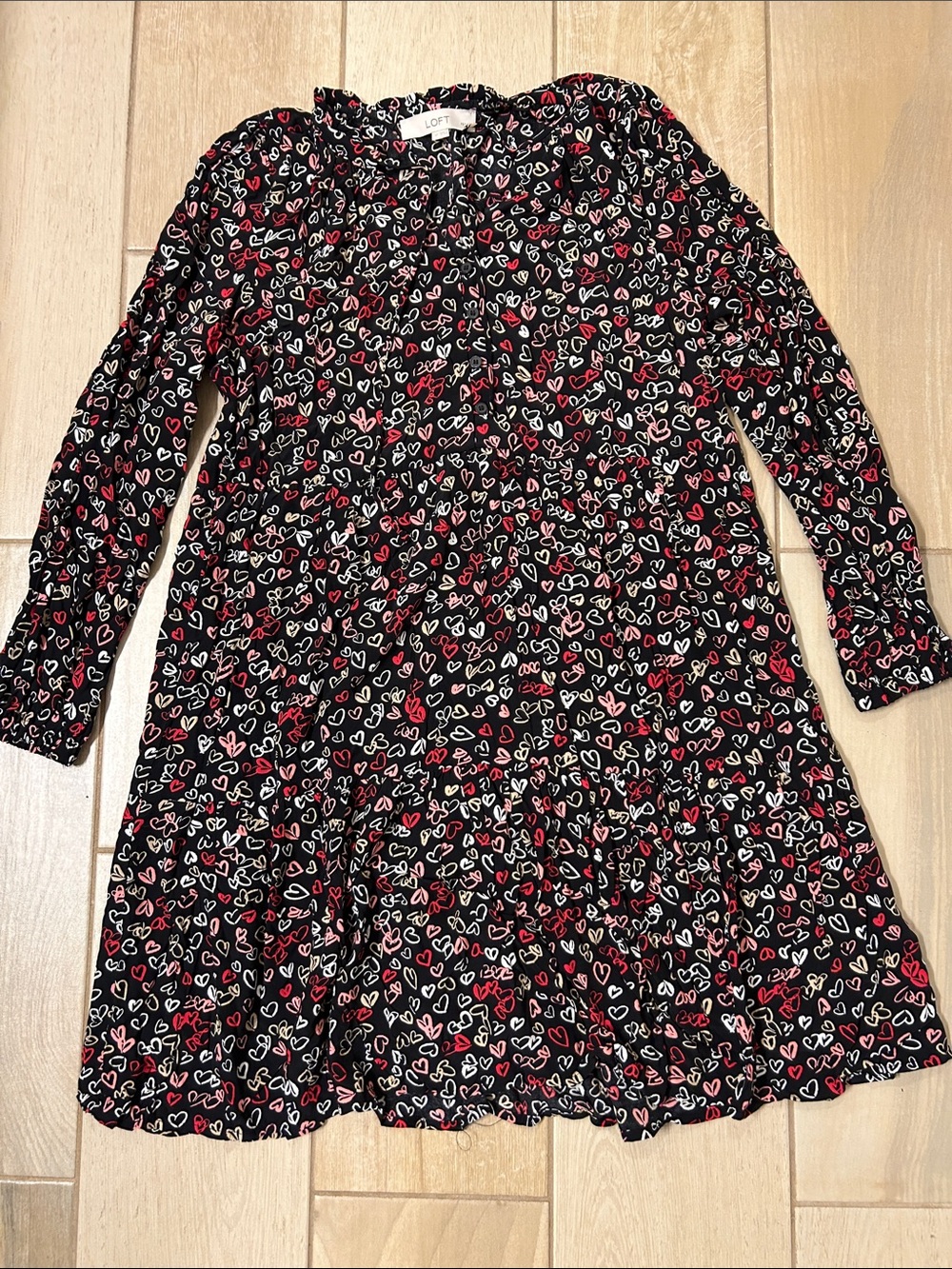 Loft heart design dress size S petite